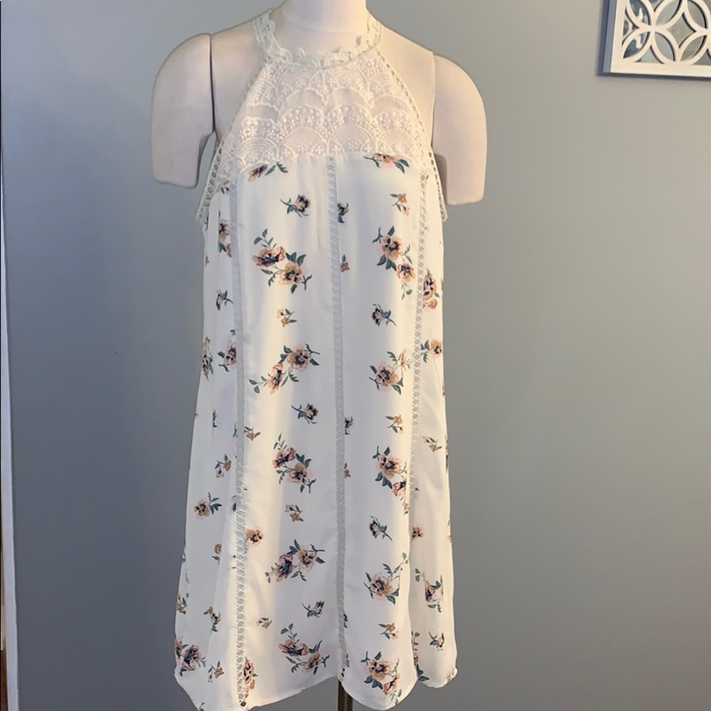 Boho Floral lace slip dress size large